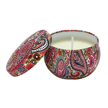 Boho Set of 4 Tin Candles (Multicolour)