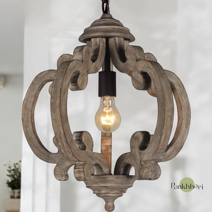 Wooden Farmhouse Rustic Handing Pendant Light