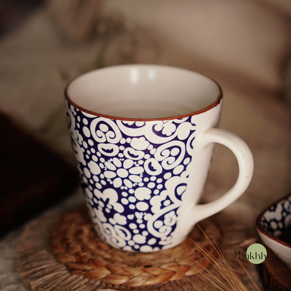 Hand painted Blue Mug