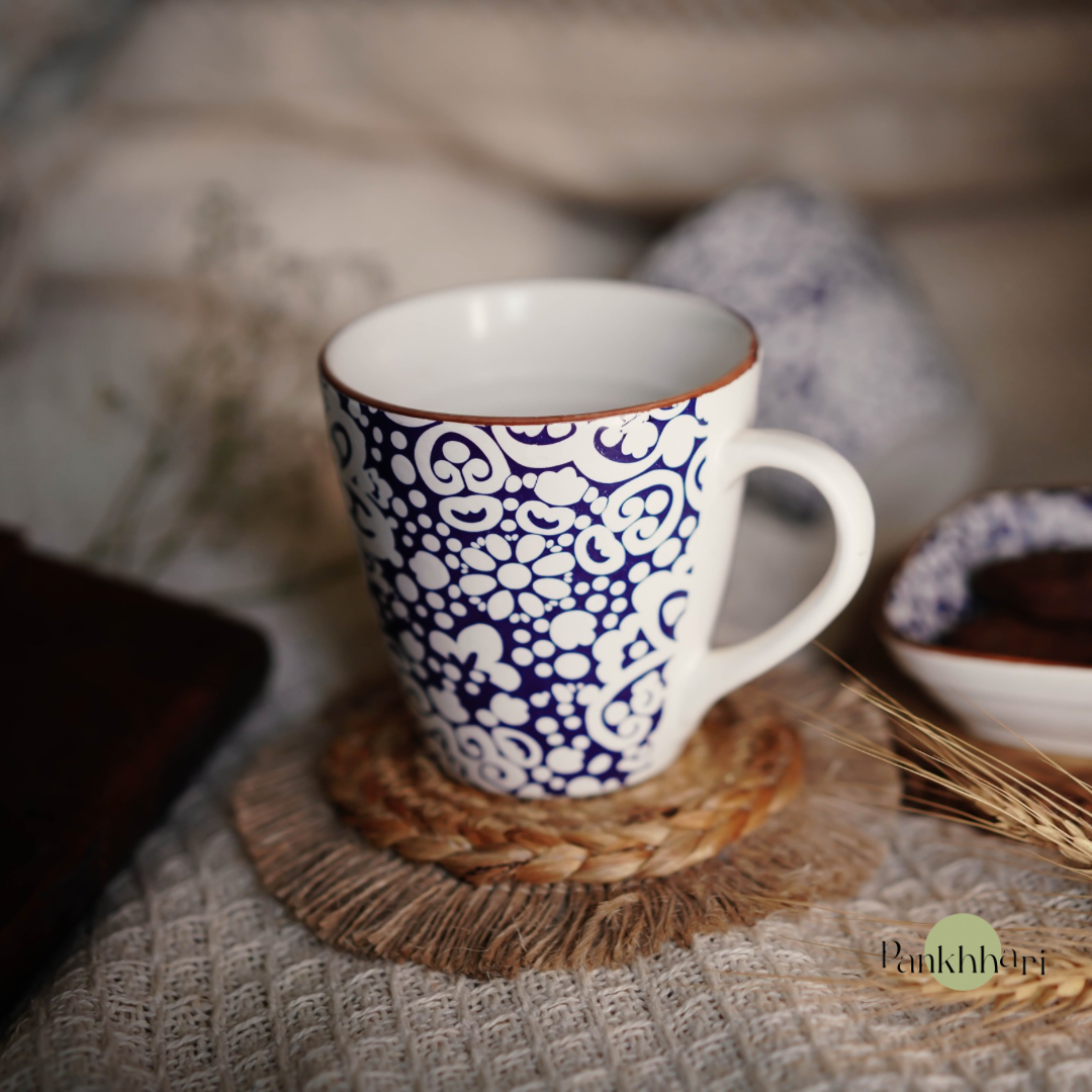 Hand painted Blue Mug