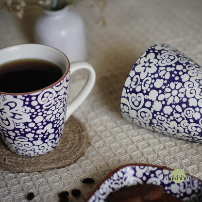 Hand painted Blue Mug