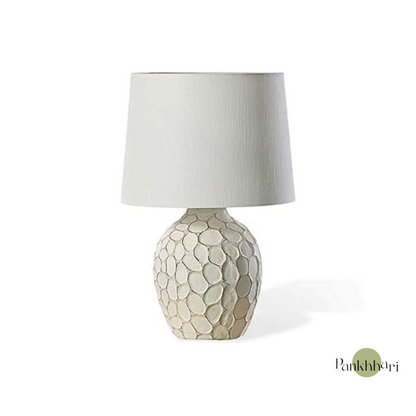 Pebble Pot Wooden Lamp with shade