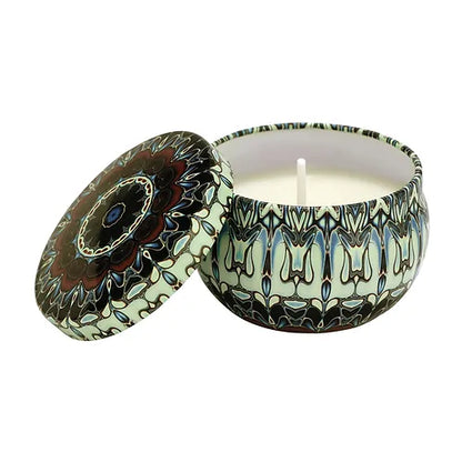 Boho Set of 4 Tin Candles (Multicolour)