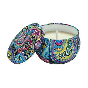 Boho Set of 4 Tin Candles (Multicolour)