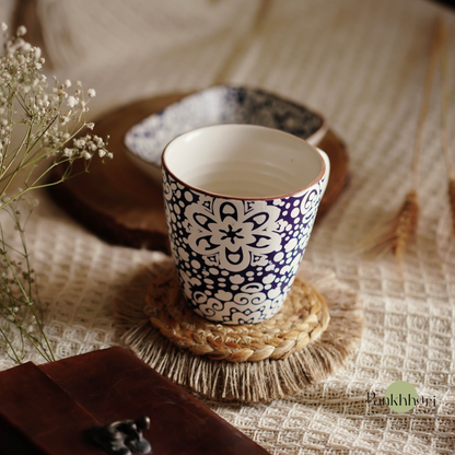 Hand painted Blue Mug