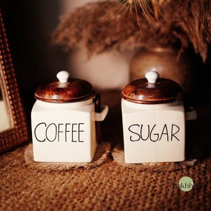 Coffee and Sugar Container Set of 2