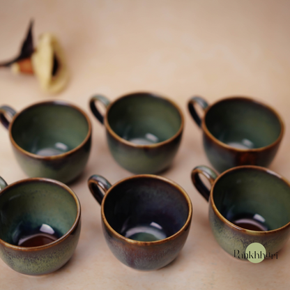 Aurora Glaze Ceramic Cup - Set of 6