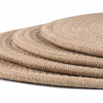 Jute Round Placemat Set of 6 - 35cms